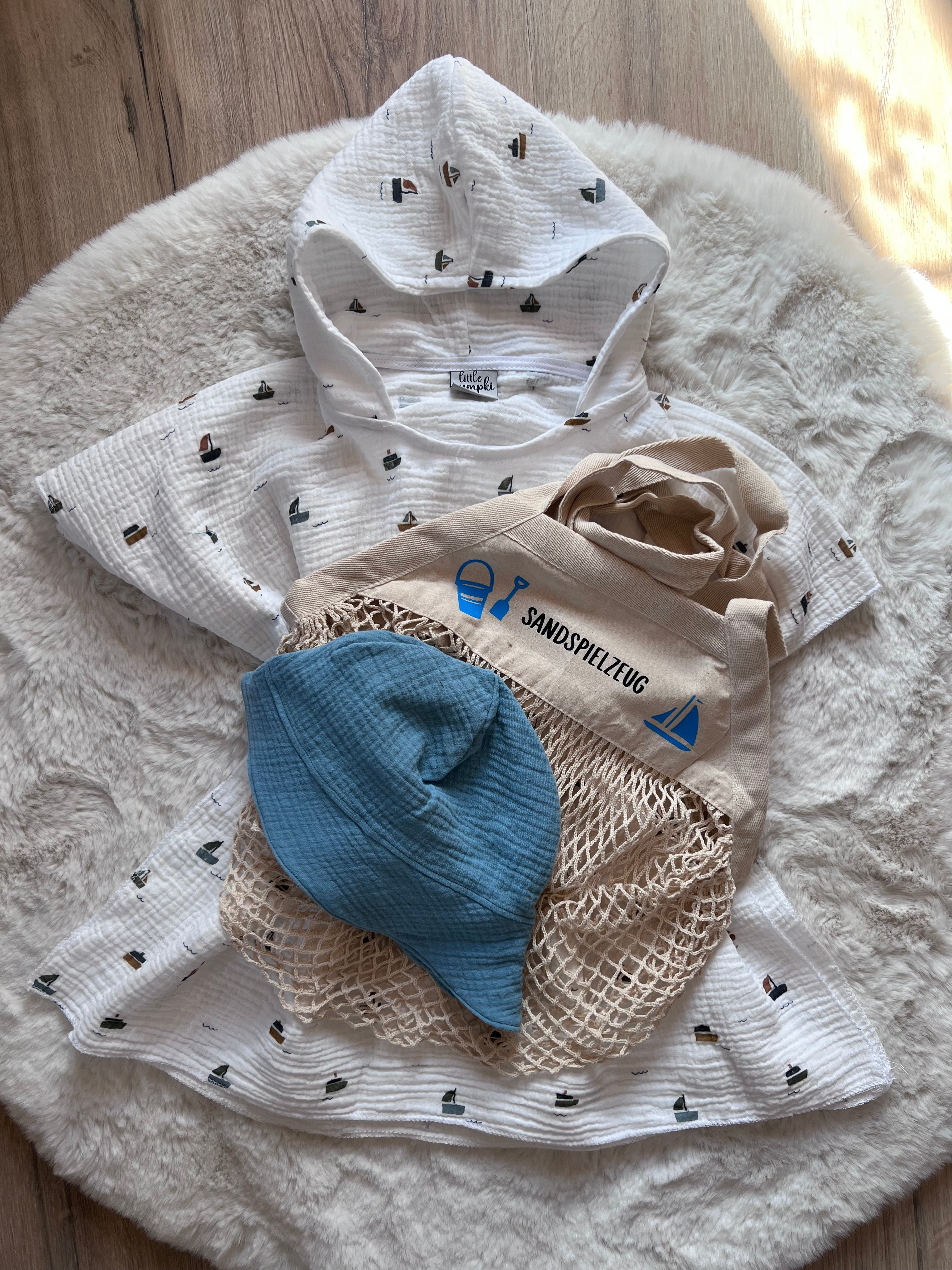 Badeponcho einfarbig